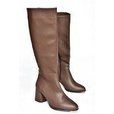 Fox Shoes Brown Women's Low Heeled Daily Boots | Shoptok.si