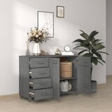  Komoda HAMAR tamnosiva 113 x 40 x 80 cm od masivne borovine | Eponuda.ba