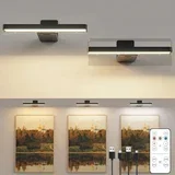 2x LED svetilka za slike brez vrtanja z daljincem