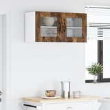  Zidni stakleni ormarić LUCCA Dimljeni hrast 80 x 31 x 40 cm | Eponuda.com