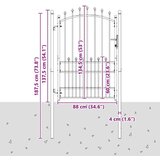  Vrata ograde s bodljama s zaključavanjem Siva 170 x 100 cm | shoptok.hr