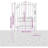  Vrata ograje s bodicami EMMEN 170 x 100 cm, (5000301059) Slike