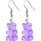  Naušnice Bear - Ljubičasta KP38302 Cene