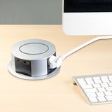solight PP120CW-PD20- Utični stub za radnu ploču stola sa Qi 3x230V+1xUSB-A+1xUSB-C | Eponuda.com