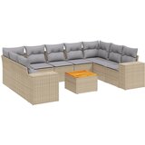 Maison Chic Seti vrtnega pohištva - Vrtna garnitura - Vrtni pohištvo set 10-delna z blazinami bež poli ratan, (21812575) | Shoptok.si