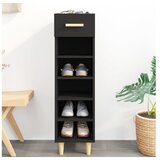  Omarica za čevlje črna 30x35x105 cm konstruiran les | Shoptok.si