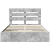  Postelja s shranjevanjem z vzglavjem Betonsko siva 150 x 200 cm, (5000106370) | Shoptok.si