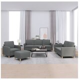 vidaXL Sedežna garnitura 4-delna z blazinami temno sivo blago | Shoptok.si