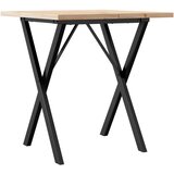  Blagovaonski stol X-oblika 70x70x75,5 cm od borovine i čelik | shoptok.hr