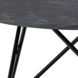 Actona Crni okrugao stolić za kavu s pločom stola u mramornom dekoru ø 80 cm Wyre – | shoptok.hr