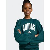 Adidas Sweater majica smaragdno zelena / bijela | shoptok.hr