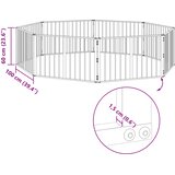  Vrata za pse 8 pcs Crna 100 x 60 cm Cinkani čelik | shoptok.hr