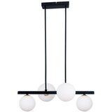 Candellux Lighting Crna visilica sa staklenim sjenilom 25x59 cm Kama - Cijene