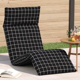  Sklopiva ležaljka za sunčanje crni karo uzorak 175x54x8,5 cm Oxford tkanina | shoptok.hr