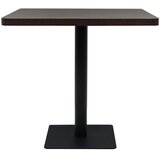  Kvadratni stol za bistro od MDF-a i čelika 80x80x75 cm tamni pepeljasti | shoptok.hr