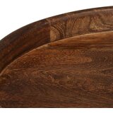  Okrogle klubske mizice 3 kosi trden mangov les | Shoptok.si
