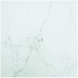 Stolna ploča bijela 60x60 cm 6 mm staklena s mramornim uzorkom | shoptok.hr