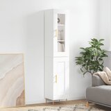 vidaXL Visoka omara bela 34,5x34x180 cm inženirski les | Shoptok.si