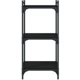  Regal za knjige s 3 razine crni 40x30x86 cm konstruirano drvo | shoptok.hr