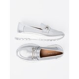Shelvt Silver loafers with a decorative gold element | shoptok.hr