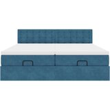 vidaXL Otomanski okvir kreveta s madracima plavi 200x200cm baršunasti | shoptok.hr