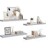  Plutajuće zidne police 4 kom boja betona 90x23,5x3,8 cm MDF | Eponuda.com