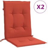  Jastuci za stolice 2 kom prošarano crvena 100x50x4 cm tkanina | shoptok.hr