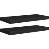 Maison Chic 2 kosi Stenske Police - Viseče police črne 60x23,5x3,8 cm MDF, (21758798) Cene