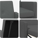  Krevet-sofa na razvlačenje Tamnosiva Tkanina | shoptok.hr