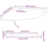  Lebdeća polica s policom 2 pcs Antracit 30 x 30 x 2 cm | shoptok.hr
