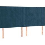  Uzglavlje tamnoplavo 180x5x118/128 cm baršunasto | shoptok.hr
