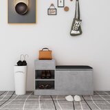 vidaXL Klop za čevlje betonsko siva 94,5x31x57 cm iverna plošča Cene