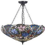 Endon 111887 - Luster na lancu Tiffany SULLIVAN 3xE27/10W/230V prečnik 57 cm | Eponuda.com