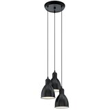 Eglo visilica Priddy 49465, 3x E27, Ø32,5 cm, crna i bijela | shoptok.hr