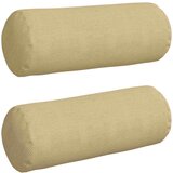 vidaXL Blazine 2 pcs Siva zelena Ø 25 x 70 cm Žametna tkanina | Shoptok.si
