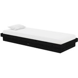  Okvir za krevet od masivnog drva crni 75 x 190 cm mali | shoptok.hr