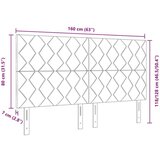  LED glava postelje Temno modra 160 cm Umjetno usnje, (5000142450) | Shoptok.si
