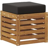  Vanjska stolica klupa s jastukom Prirodna 43 x 43 x 37 cm - Prirodna i crno 40 cm Zatvoren prostor za noge | shoptok.hr