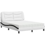  Krevet s madracem Hvar bijeli i crni 140 x 190 cm od umjetne kože | shoptok.hr