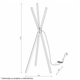  solea 25 podna lampa 48W 3000K crna/drvo dim | ePonuda.com