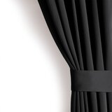 Restilo blackout curtain, black, plain, classic, with tieback, classic style, multifunctional tape, material: heavyweight blackout fabric, 140 x 260 cm | shoptok.hr