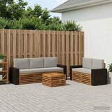  Set vanjskih sofa 6 kom. Prirodna i svjetlosiva | shoptok.hr