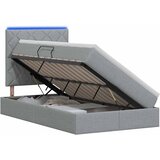  LED krevet za pohranu s madracem Svjetlosiva 120 x 200 cm | shoptok.hr