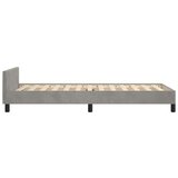  Posteljni okvir z vzglavjem svetlo siv 100x200 cm žamet, (20738740) | Shoptok.si