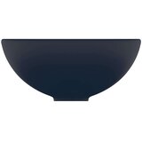  Luksuzni okrugli umivaonik mat tamnoplavi 32,5x14 cm keramički | shoptok.hr
