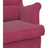  Ljuljačka stolica s naslonom, vino crveno, baršun i puno drvo | shoptok.hr