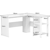  kotna pisalna miza 130 x 130 x 74 cm, bela | Shoptok.si