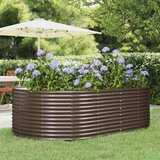 vidaXL Visoka greda rjava 212x140x68 cm prašno premazano jeklo | Shoptok.si