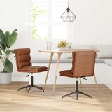 vidaXL Jedilni stoli 2 kosa rjavo umetno usnje | Shoptok.si
