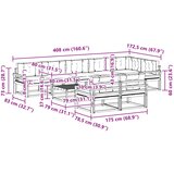  Set vanjskih sofa 9 kom. Bijela i krem Poliester | shoptok.hr